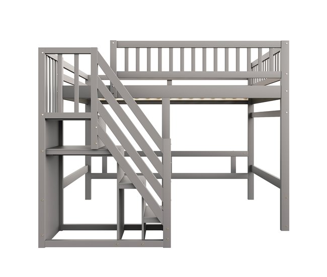 Cama alta para niños 192x205 Gris