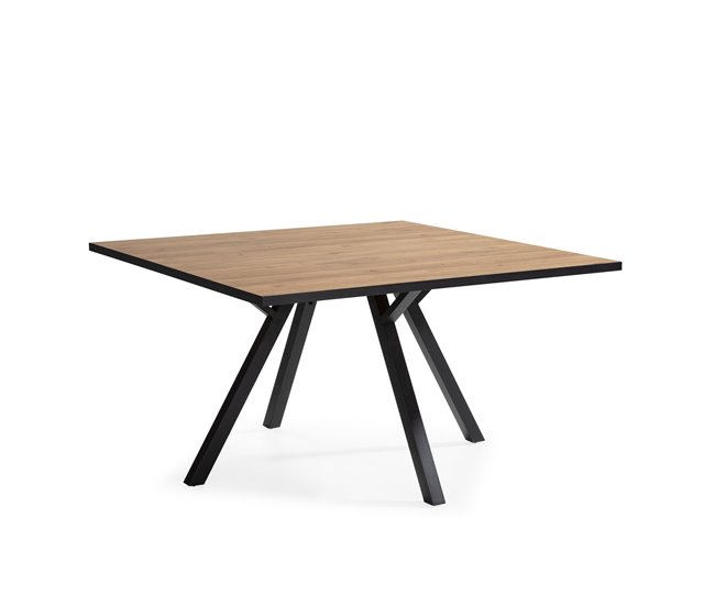 Mesa de comedor MILENA cuadrada 136cm roble negro Madera
