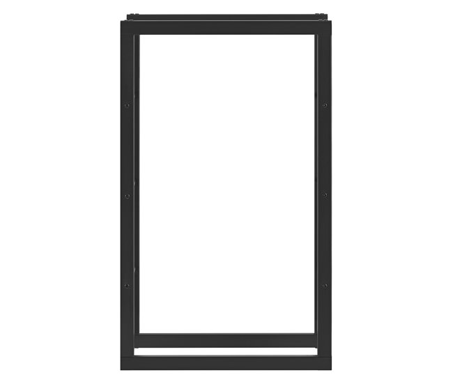 [en.casa] Soporte para leña Kasan Acero 60 Negro