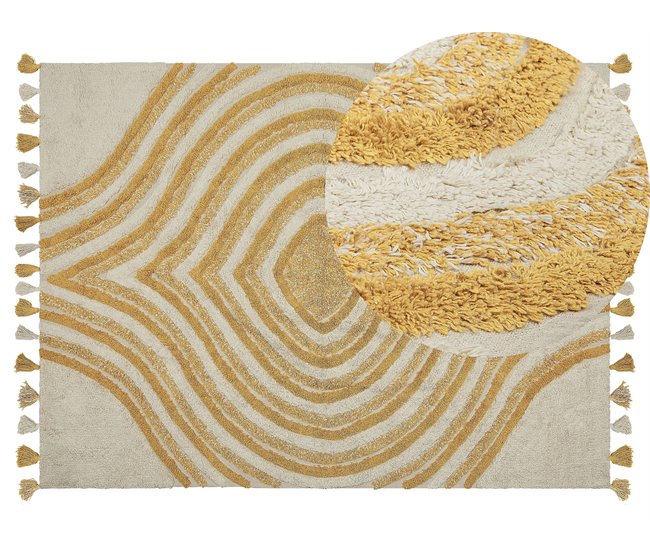Beliani Alfombra de pelo corto BINGOL 140x200 Beige