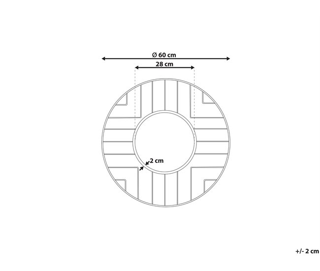 Beliani Espejo decorativo HESDIN Dorado
