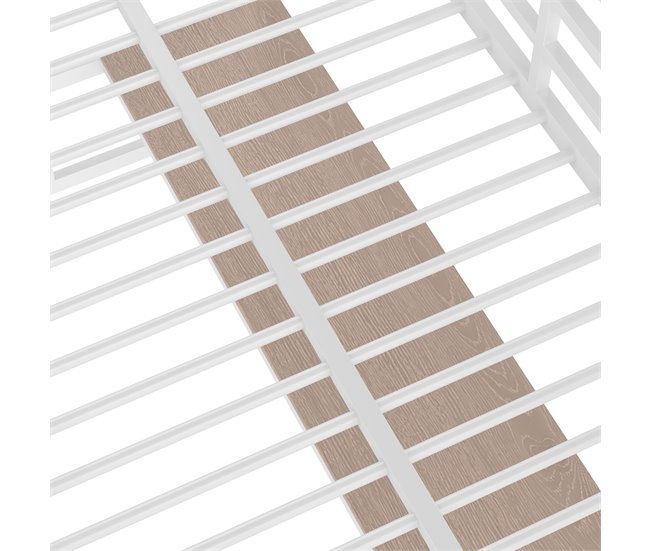 Cama alta para niños 94x204 Blanco