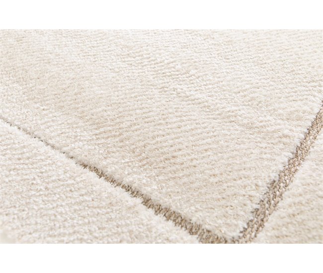 Alfombra diseño cuadros en relieve DIENA - ATTICGO 120x170 Blanco