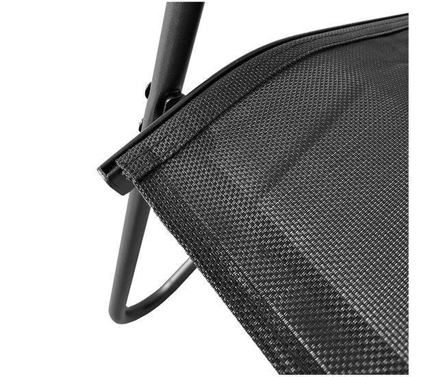 Acomoda Textil – Jardín Sofá + 2 Sillones + Mesa (4 Piezas) Negro