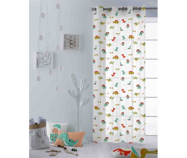 CORTINA CON OJALES DINO COOL KIDS Multicolor