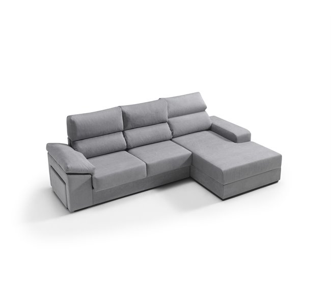 Chaise longue con arcón RUBIK Gris