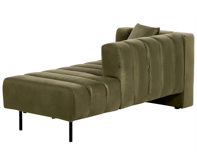 Beliani Chaise longue izquierdo Terciopelo LANNILS Beige