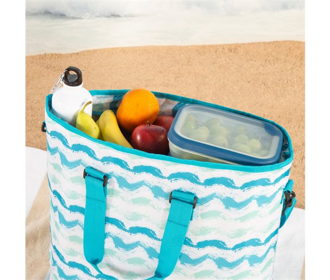 Aktive bolsa térmica 20L olas con asas y bandolera Azul