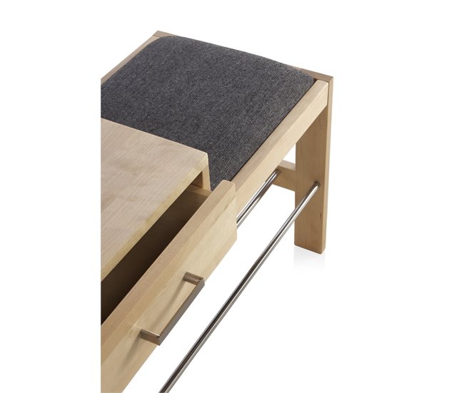 Banco zapatero de madera natural Madera