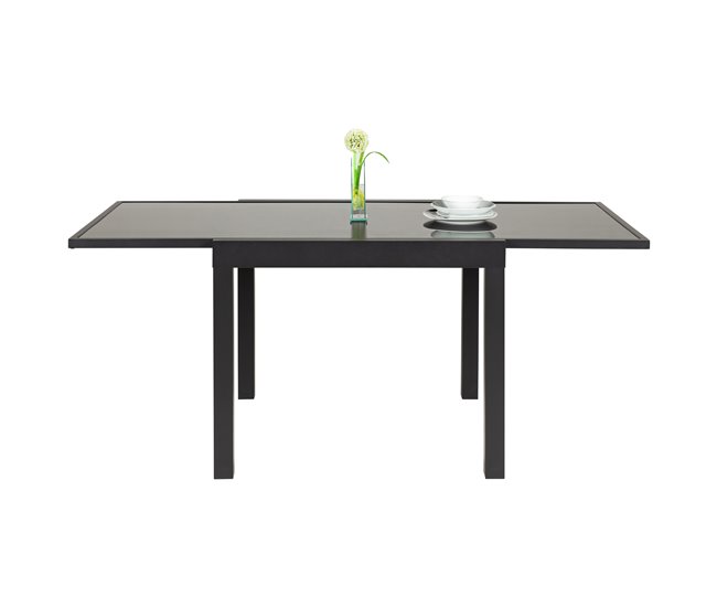 Mesa extensible de jardín ALYA gris oscuro Gris Oscuro
