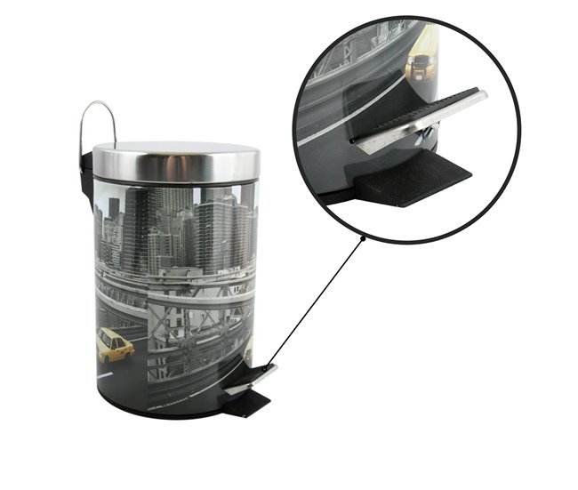 Cubo De Basura "New York" Gris