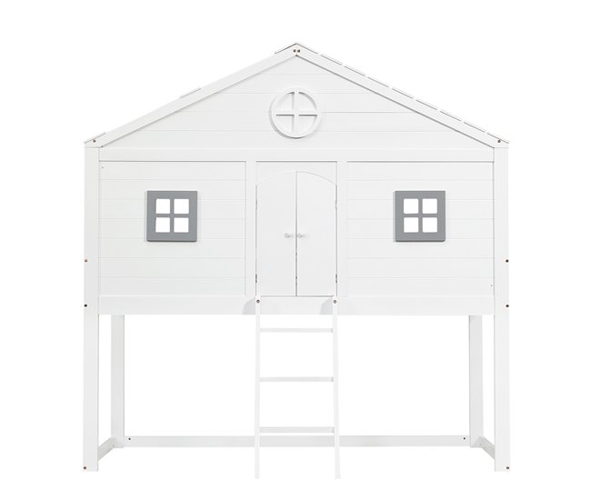 Cama alta para niños Blanco