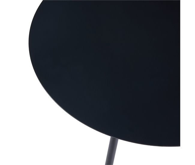 Mesa auxiliar Sula redonda 3 patas metal [en.casa] 50x50 Negro