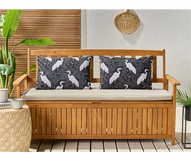 Beliani Cojín de jardín PIANAZZO 40x60 Gris Claro