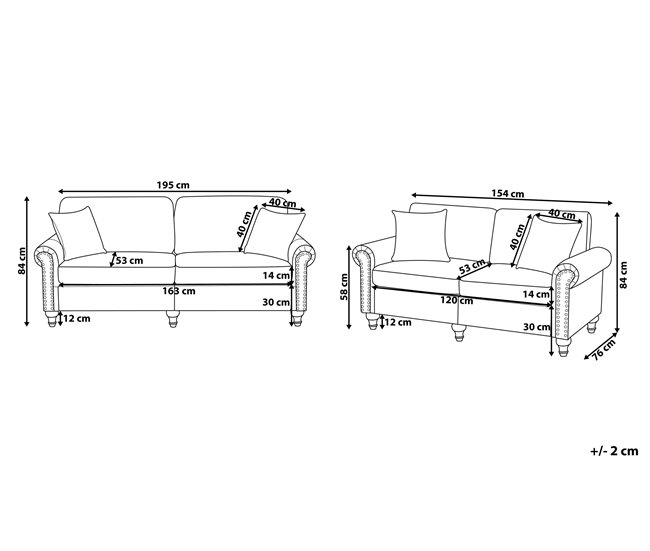 Beliani Conjunto de sofás GINNERUP Beige
