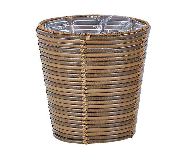 Beliani Conjunto de 2 macetas SARTI Marron