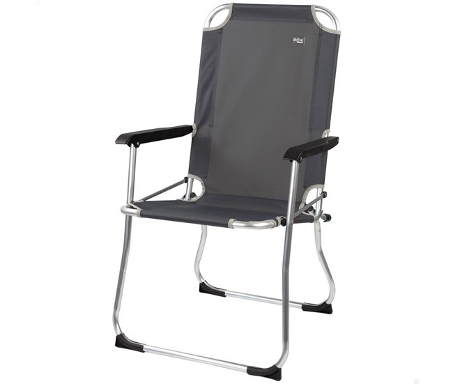 Silla plegable de aluminio fija Aktive Gris