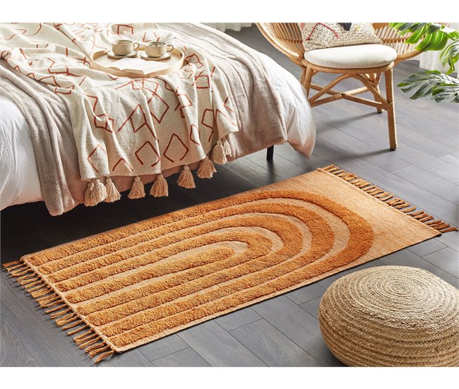 Beliani Alfombra de pelo corto HAKKARI 80x150 Beige