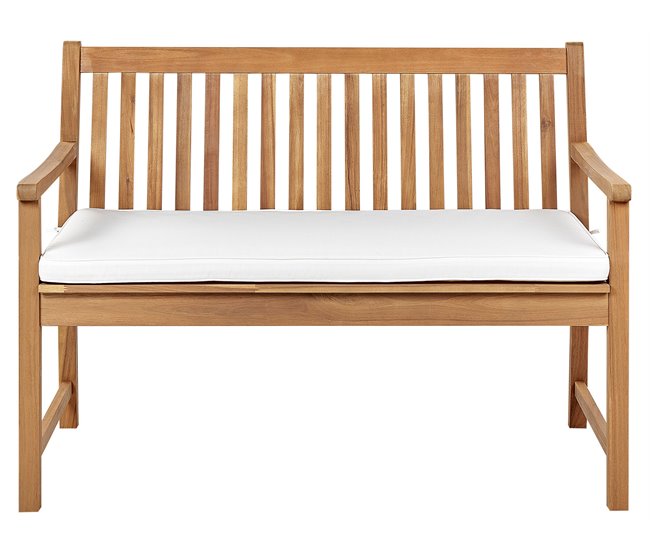 Beliani Cojín de asiento VIVARA Blanco/ Beige