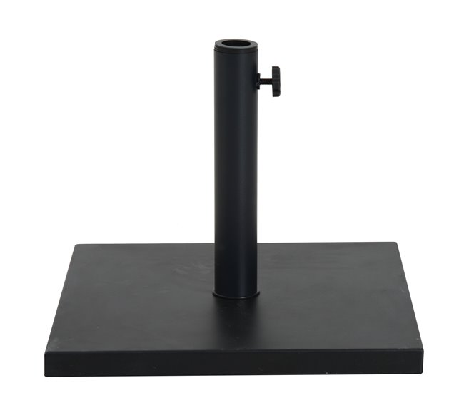 Soporte para Parasol Cemento, Metal Outsunny 40x40 Negro