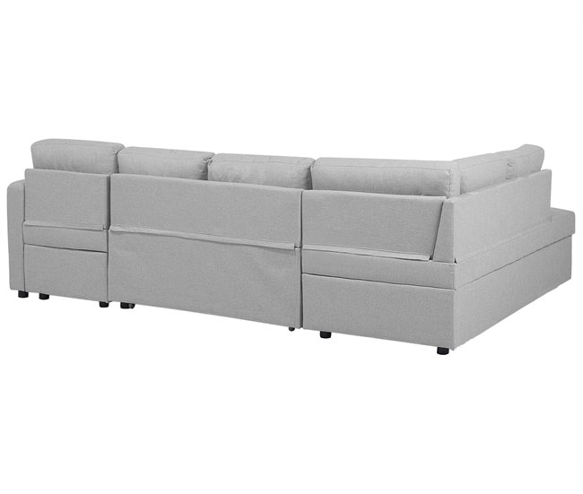 Beliani Sofá cama KARRABO Gris Claro