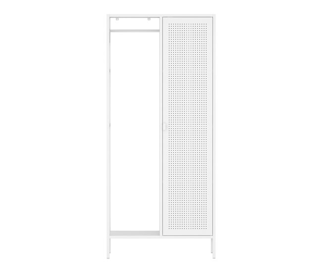 Armario ropero Puumala con puerta metal Blanco