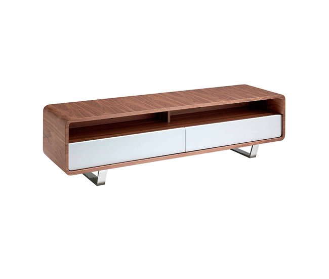 ANGEL CERDA Mueble TV nogal y blanco Nogal