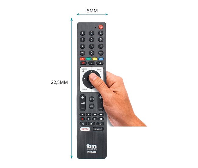 Mando a distancia TV LED, LCD, GRUNDIG, BEKO Negro