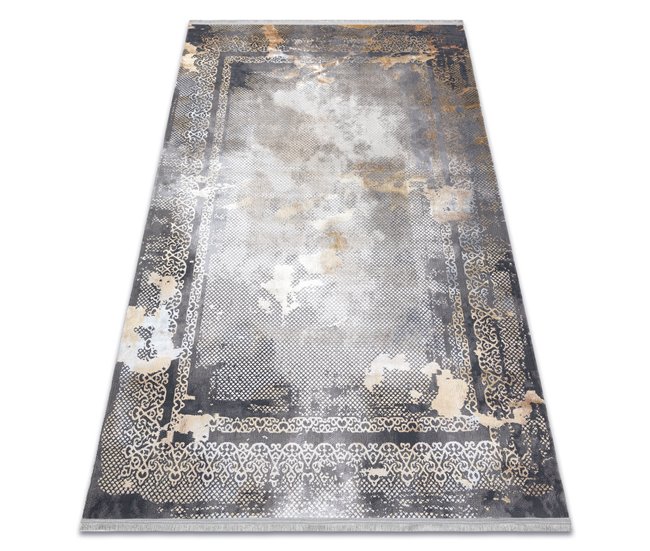 Alfombra LUCE 77 moderna Marco vintage Structural 115x170 Gris