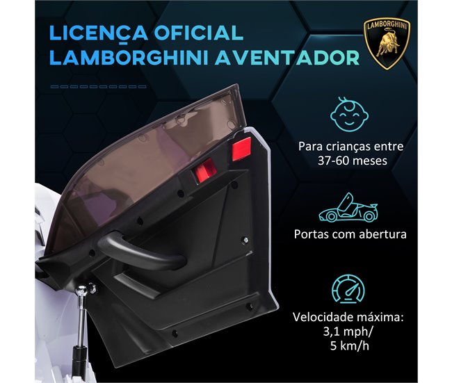 Coche Eléctrico Infantil PP, Metal HOMCOM Blanco