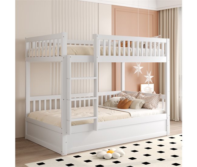 Cama litera 95x205 Blanco