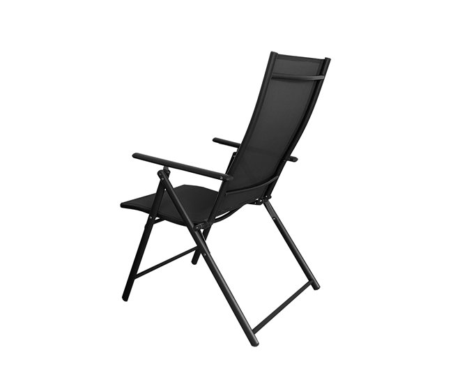Acomoda Textil – Silla Plegable de Acero. (Pack 2 Unidades) Negro