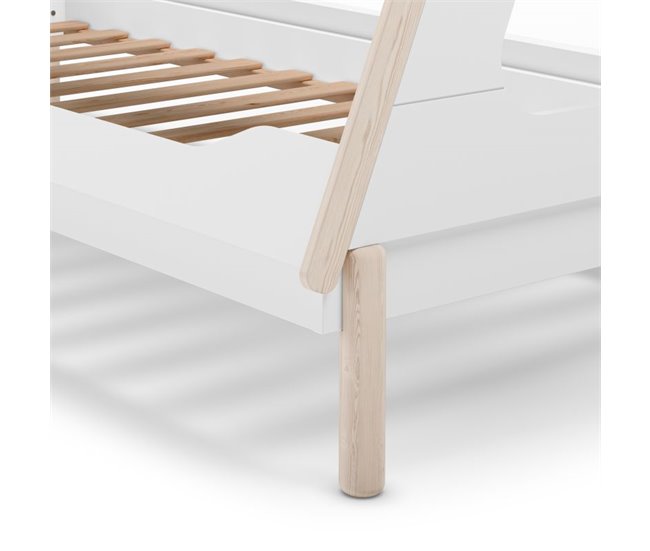 Cama Tipi Nest 210x104 Blanco/ Madera