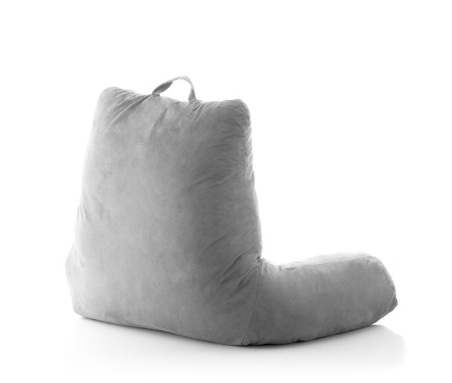 Almohada de Lectura con Apoyabrazos Gris