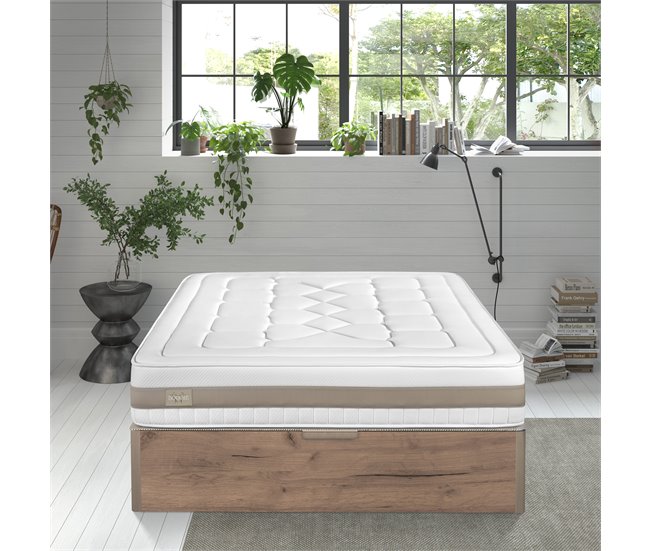 Colchón de espuma 135x190cm BOOGIE VISCOLATEX HILDING Blanco