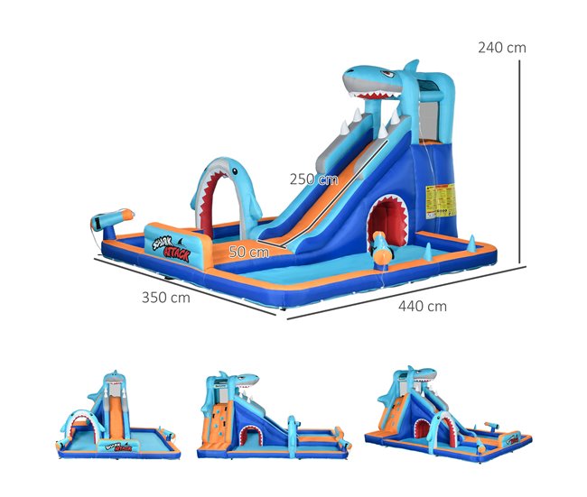 Castillo Hinchable Infantil Tela Oxford Multicolor