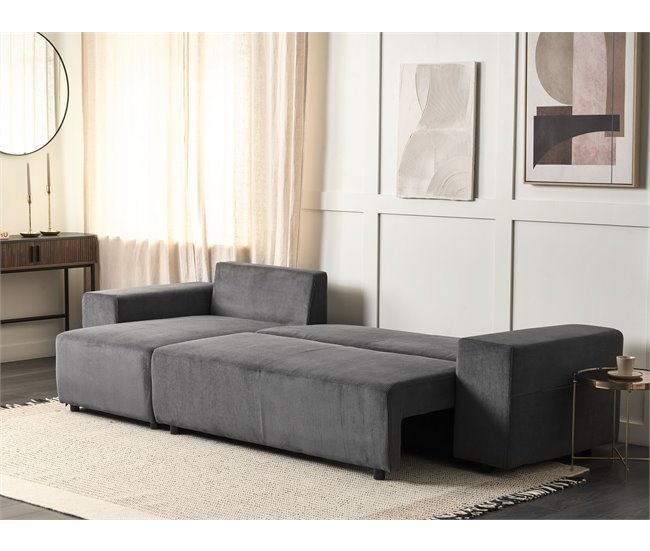 Beliani Sofá esquinero Pana LUSPA Beige