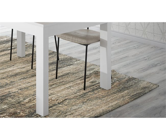 Mesa comedor extensible MONTREAL blanco Blanco Brillo