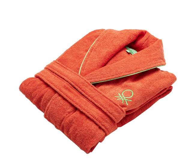 Albornoz benetton 360 gsm 100% algodón Naranja