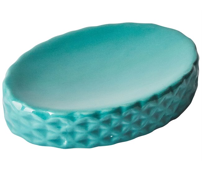 Beliani Conjunto de accesorios de baño GUATIRE Turquesa