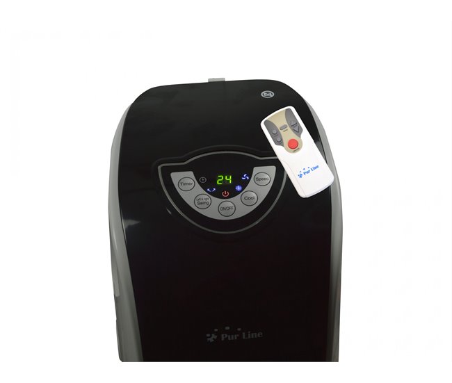 Climatizador evaporativo de bajo consumo con temporizador Negro