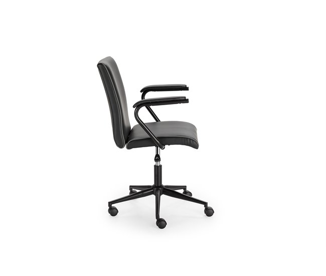 Silla de escritorio AREN color negro y ribete gris oscuro Negro