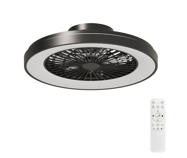 Ventilador techo CALIX retractil led motor DC Negro