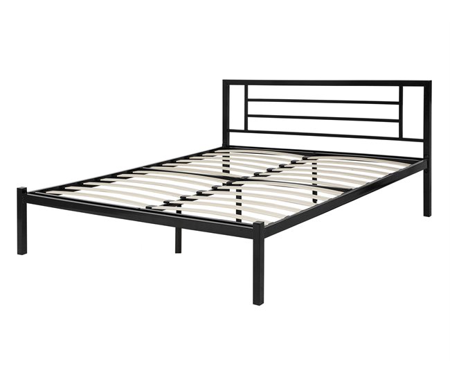 Beliani Cama Acero CUSSET 147x209 Blanco