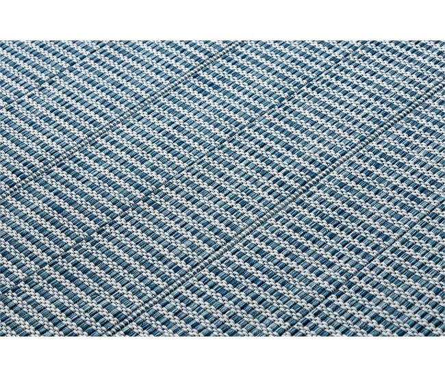 Alfombra de cuerda sisal LOFT 21198 Circulo Boho 120x120 Azul