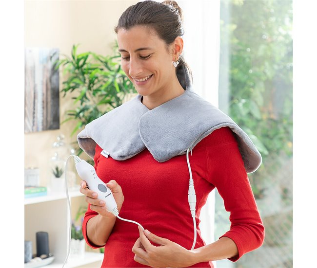 Almohadilla Eléctrica para Cuello y Hombros Gris