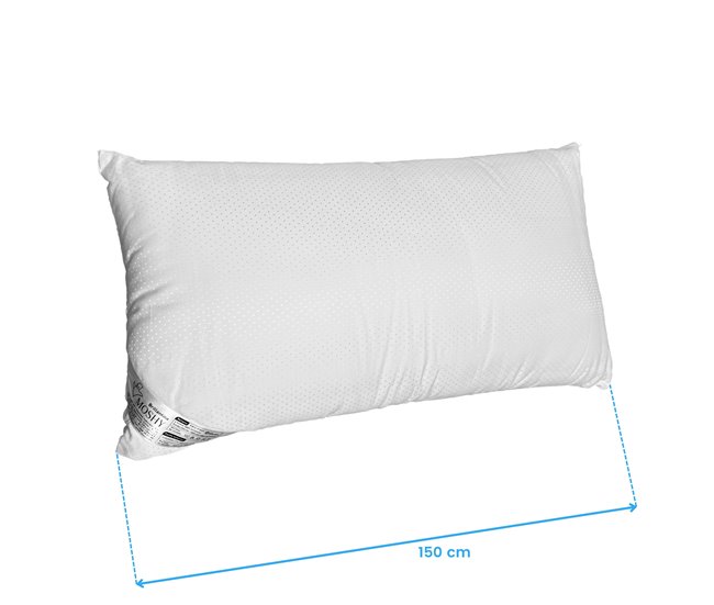 Almohada Brillantina Moshy Algodón y Poliéster 150x35 Blanco