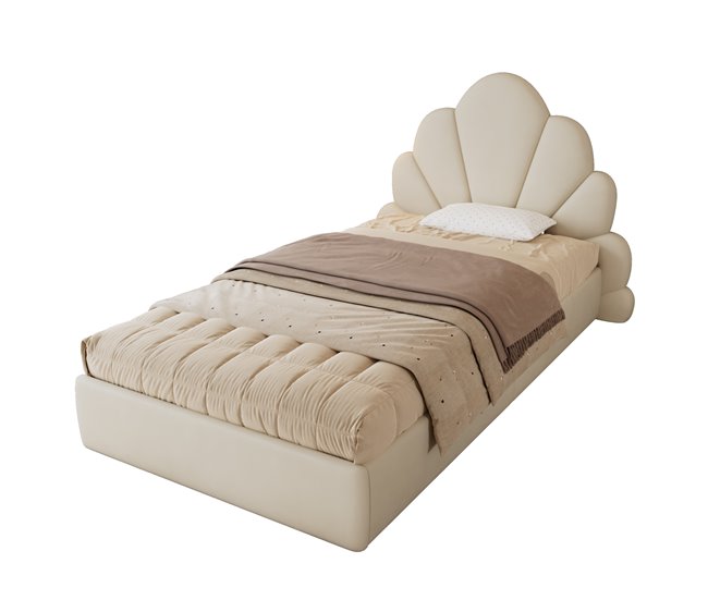 Cama infantil de terciopelo 137x205 Beige