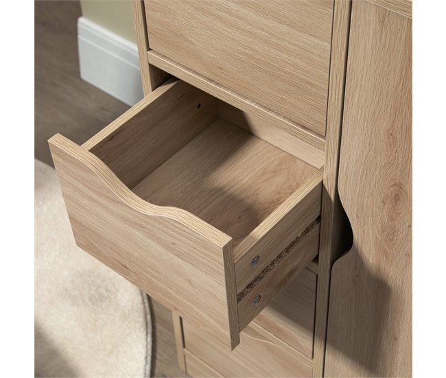 Armario de Salón Melamina de Madera HOMCOM 54 Marron
