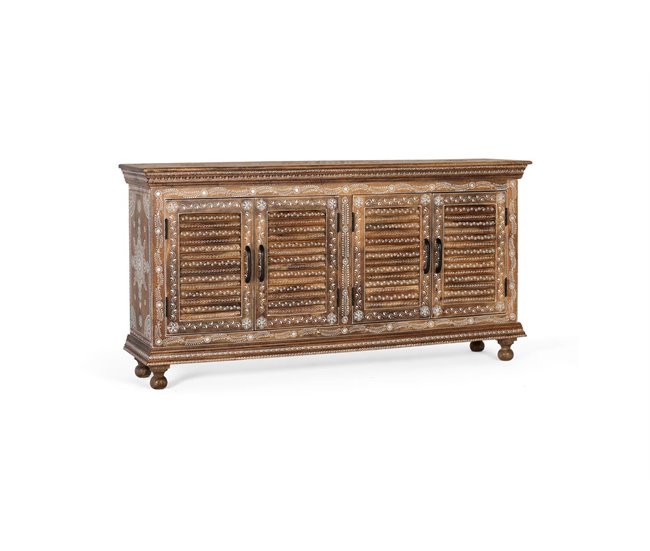 Aparador de puertas en madera de alta calidad y pintado a mano Marron